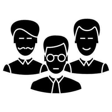 Engineers team  icon, vector illustration, sign on isolated background Illustrazione stock