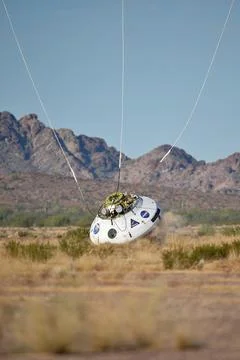 Engineers testing the parachute system for Orion during a Sept. Stock Photos