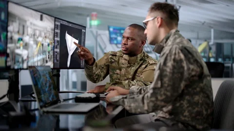 Engineers Using Computer Software Video stock 346320801