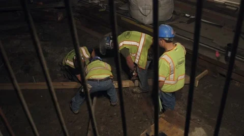 Engineers working on construction site Stock Footage 61132699