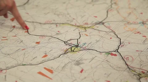 Engineers working on the map Stock Footage 61421020