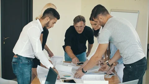 Engineers working in office together 스톡 동영상 115052047