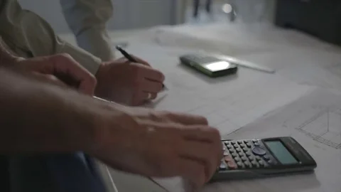 Engineers working on the project Stock Footage 69167112