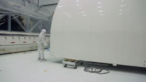 Engineers working on STTARS container at NASA Goddard Space Flight Center - 2017 Stock Footage 112140484