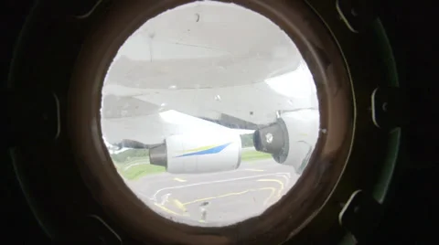 Engines of Airplane Stock Footage 39585725