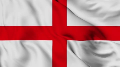 England 4K waving flag in loop Stock Footage 139565480