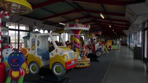 England amusement arcade seaside Stock Footage 74196584