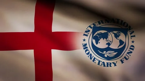 England and IMF waving flag Stock Footage 245350023