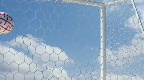 England ball scores in slow motion with sky background 動画素材 22021953