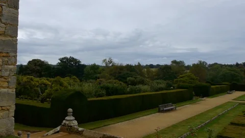 ENGLAND  CIRCA 2011: Complete pan of grounds and Penshurst Place Castle. Video stock 99627277