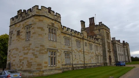 ENGLAND  CIRCA 2011: Front angle of Penshurst Place Castle. Stock Footage 99626283