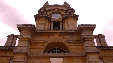 ENGLAND  CIRCA 2011: Howard Castle entrance clocktower. Stock Footage 99623917