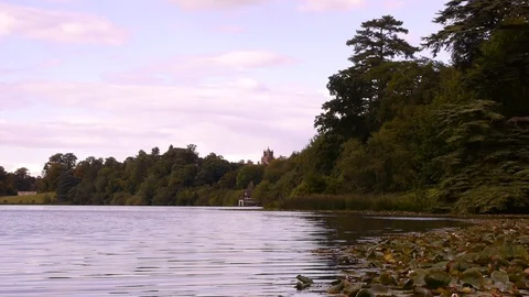 ENGLAND  CIRCA 2011: Howard Castle lake. Stock Footage 99641411