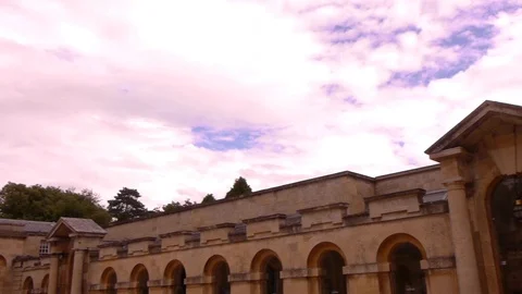 ENGLAND  CIRCA 2011: Pan to gate entrance to Howard Castle. Stock Footage 99623481