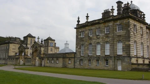 ENGLAND  CIRCA 2011: Pan to Howard Castle. Stock Footage 99618726