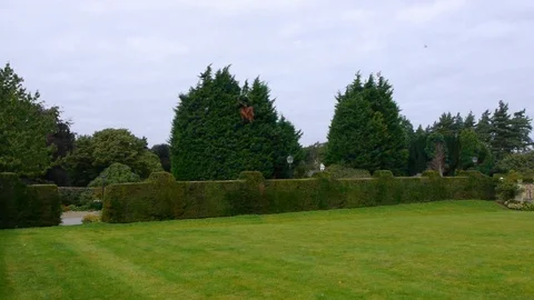 ENGLAND  CIRCA 2011: Pan to a large english house. Stock Footage 99619940
