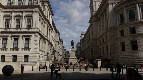 ENGLAND  CIRCA 2011: Statue and buildings in London. Video stock 99618152