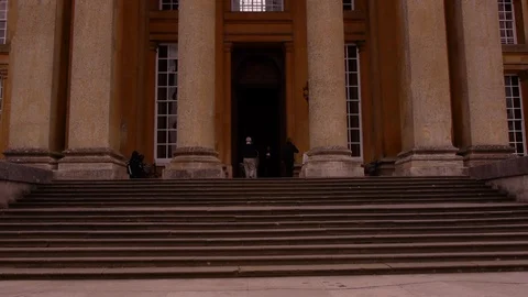 ENGLAND  CIRCA 2011: Tilt up to the Front of Howard Castle. Stock Footage 99623205