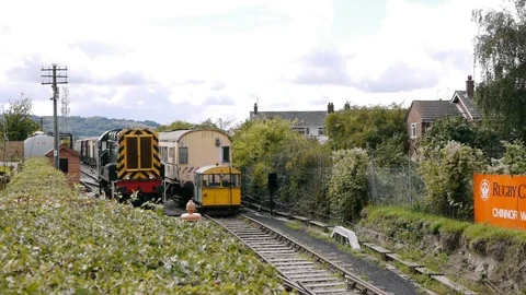 ENGLAND  CIRCA 2011: Train Stock Footage 99616710