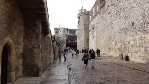 ENGLAND  CIRCA 2011: Walls inside Windsor Castle. Video stock 99615514