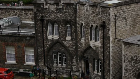 ENGLAND  CIRCA 2011: Windsor Castle wall quarters. Stock Footage 99616026