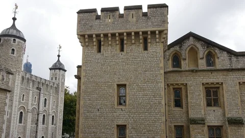 ENGLAND  CIRCA 2011: Windsor Castle battlement. Stock Footage 99616093