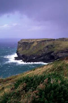 England, Cornwall, Tintagel Head Stock Photos