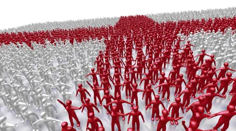 England Crowd Flag Video stock 35114300