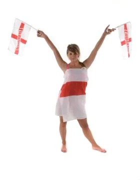 England Fan 2 Stock Photos