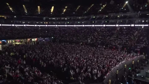 England fans at The O2 react to Spain scoring first goal in the Euro 2024 final Video stock 279418970
