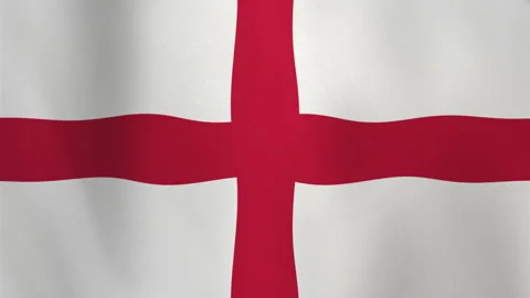 England Flag 3D Loop Animation – Seamless 4K Cloth Background Vidéo 307484915