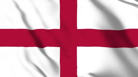 England Flag 4K Animation St. George’s Cross in Motion Stock-Footage 313832339