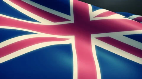England Flag Animation Loop Stock Footage 38007075