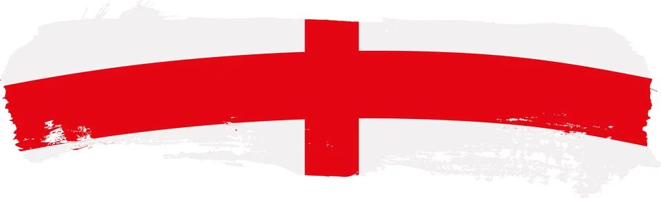 England flag brush shape, vector illustration on a white background Stockillustratie