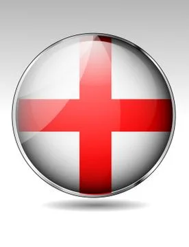 England flag button Stock Illustration