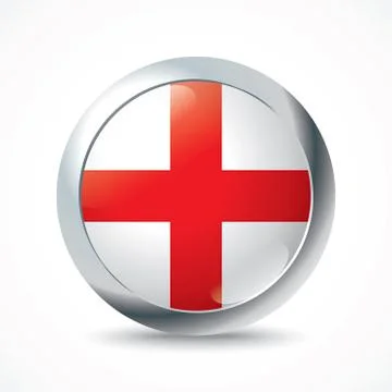 England flag button Stock Illustration