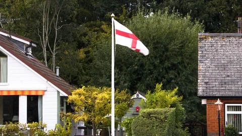 England Flag Close Up Stock Footage 118168738