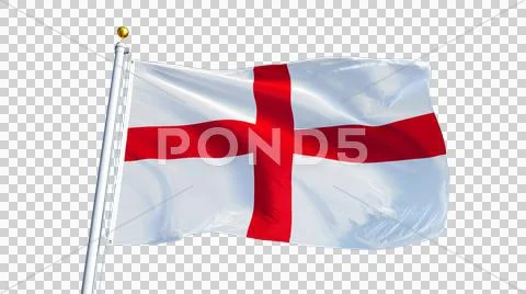 England flag, close up, isolated with alpha channel Stock Photos