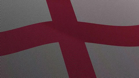 England Flag Digital Particle Waving Seamless Loop Animation on Black Backg.. Stock Footage 339302470