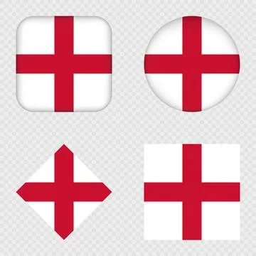 England Flag Icons Pack. Vector illustration. Stock Illustration