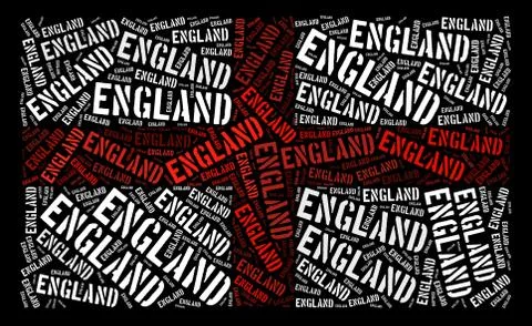 England Flag Illustrazione stock