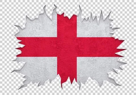 England flag inside cracked wall 스톡 일러스트