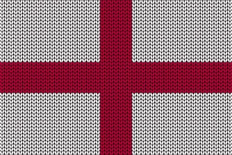 England flag in knitting pattern Stock Illustration
