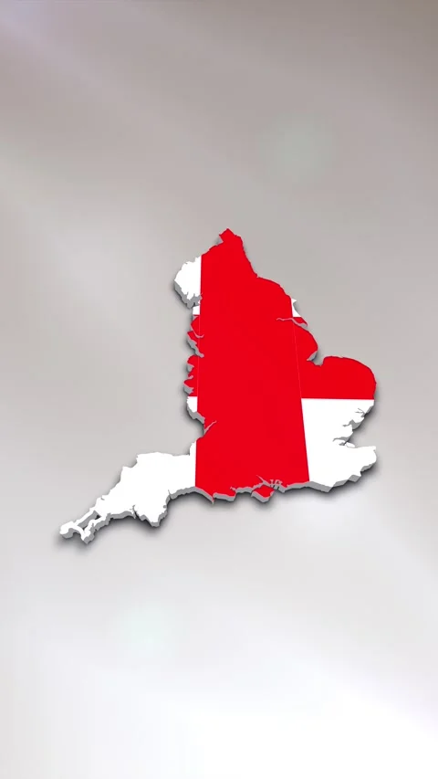 England Flag on Map Stock Footage 278173041