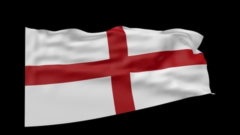 England flag over black background 3d animation Video stock 99169636