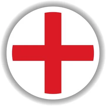 England flag round shape Stock Illustration