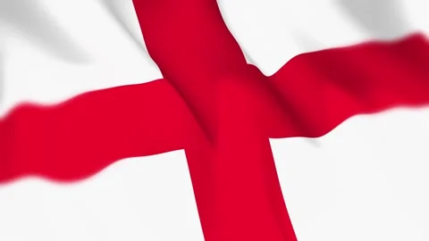 England Flag Seamless Loop 4k 60fps on Sky Background Stock Footage 340347704