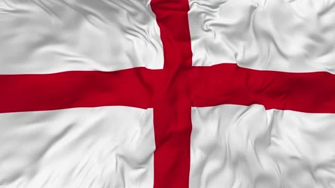 England Flag Seamless Looping Background Waving Slow Motion Stock Footage 234307039