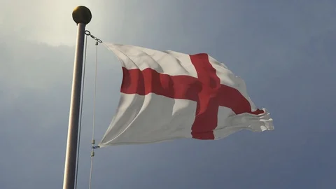 England Flag in Slow Motion Loop -Britain Stock Footage 88903876