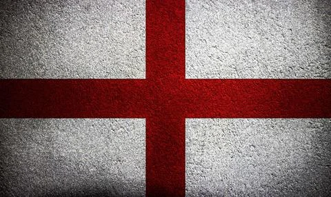 The england flag on the wall as background Stock Photos